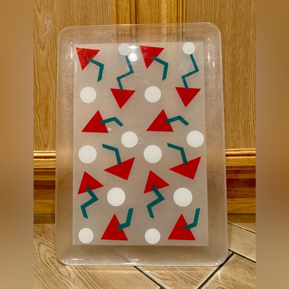 Geometric vintage serving tray by KATJA